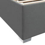 vidaXL Cadre de lit avec matelas Gris foncé 180 x 200 cm tissu