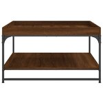 vidaXL Table basse chêne marron 80x80x45 cm bois d'ingénierie et fer