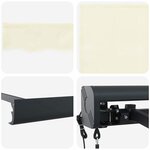 vidaXL Auvent Rétractable Crème 300 x 250 cm Tissu  Métal