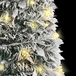vidaXL Sapin de Noël artificiel escamotable avec neige floquée 150 LED