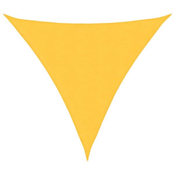 vidaXL Voile de parasol Tissu Oxford triangulaire 4x4x4 m Jaune
