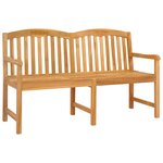 vidaXL Banc en Bois Sculpté en Rose 150 5 x 60 x 95 cm Naturel