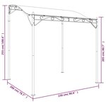 vidaXL Auvent anthracite 2x2 3 m 180 g/m² tissu et acier