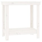 vidaXL Banc de travail Blanc 80x50x80 cm Bois de pin massif