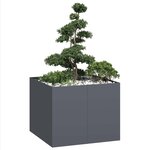 vidaXL Jardinière anthracite 100x100x80 cm acier