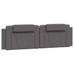 vidaXL Coussin de tête de lit Viana gris 180 cm similicuir