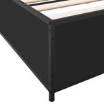 vidaXL Cadre de lit sans matelas noir 160x200 cm
