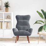 vidaXL fauteuil Gris foncé 69 x 74 x 93 cm Velours