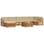 vidaXL Ensemble de canapés d'extérieur 8 Pièces Naturel et Beige