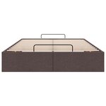 vidaXL Cadre de lit ottoman sans matelas marron foncé 120x200 cm tissu
