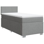 vidaXL Sommier à lattes de lit avec matelas gris clair 80x200 cm tissu