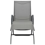 vidaXL Chaises longues lot de 2 avec table Textilène et acier