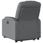 vidaXL Fauteuil inclinable de massage Gris Similicuir