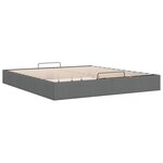 VidaXL Cadre de lit ottoman sans matelas gris foncé 200x200 cm tissu