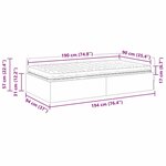 vidaXL Cadre de lit d'angle avec matelas Autre 2 Pièces Crème tissu