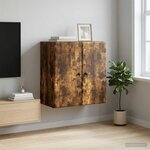 vidaXL Armoire Murale 59 x 31 x 60 cm Bois d'ingénierie Chêne fumé