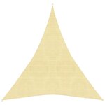 vidaXL Voile d'ombrage 160 g/m² Beige 3x4x4 m PEHD