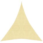 vidaXL Voile d'ombrage 160 g/m² Beige 3x4x4 m PEHD