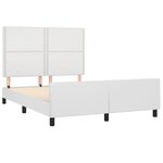 vidaXL Cadre de lit sans matelas blanc 140x200 cm similicuir