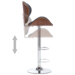 vidaXL Tabouret de bar Gris Tissu