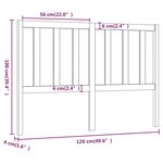 vidaXL Tête de lit Marron miel 126x4x100 cm Bois massif de pin
