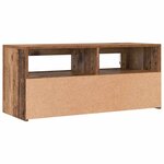 vidaXL Meuble TV avec lumières LED vieux bois bois d'ingénierie