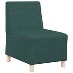 vidaXL Fauteuil Sofa Gris Clair 55 cm Tissu 3 Pièces Vert foncé