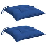vidaXL Coussins de palette lot de 2 bleu 50x50x7 cm tissu oxford
