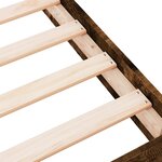vidaXL Cadre de lit sans matelas chêne fumé 140x200 cm bois ingénierie