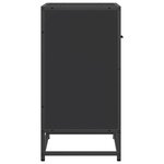 vidaXL Table de chevet noir 60x31x60 cm bois d'ingénierie et métal