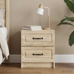 vidaXL Cabinet de chevet avec tiroir Chêne Sonoma 43 x 34 5 x 44 5 cm