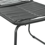 vidaXL Ensemble à manger de jardin 3 Pièces PVC résine tressée noir