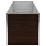 vidaXL Lit surélevé de jardin Marron 240x80x77 cm Acier galvanisé