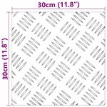 vidaXL Plaques à damier 2 Pièces Argent 30 x 30 cm Aluminium