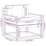 vidaXL Sofa de milieu extérieur Naturel