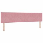 vidaXL Tête de Lit LED avec des lumières à LED Rose 200 cm Velours