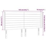 vidaXL Tête de lit avec oreilles Crème 163x16x118/128 cm Tissu