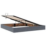 vidaXL Lit avec rangement et LED Gris foncé 200 x 200 cm Velours
