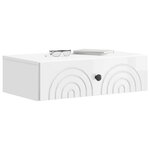 vidaXL Table d'appoint murale 59 x 34 5 x 17 cm Bois d'ingénierie
