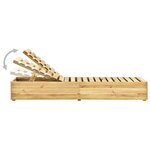 vidaXL Chaise longue Bois de pin imprégné de vert