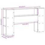 vidaXL Tête de lit avec rangement cire marron 150cm bois massif de pin