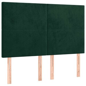 vidaXL Tête de lit Vert foncé 144 x 5 x 118/128 cm Velours