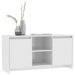 Vidaxl meuble tv blanc brillant 102x37 5x52 5 cm aggloméré