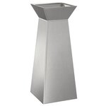 vidaXL Porte-plante sur pilier de jardin avec un bol de 40x40x100 cm en inox.