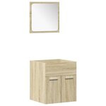 vidaXL Ensemble de meubles de salle de bain 5 Pièces chêne sonoma