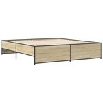 vidaXL Cadre de lit sans matelas chêne sonoma 200x200 cm