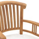 vidaXL Ensemble à manger de jardin 3Pièces avec coussins bois teck solide