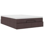 VidaXL Cadre de lit ottoman avec matelas marron foncé 140x190 cm tissu