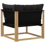 vidaXL Canapé d'angle extérieur Bois d'acacia massif et Textilène