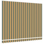 vidaXL Tissu de remplacement pour auvent pour cadre 4x3.5 m Vert et Jaune